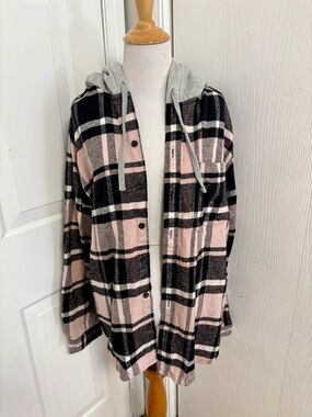 Standard Cloth Plaid Hoodie Jacket